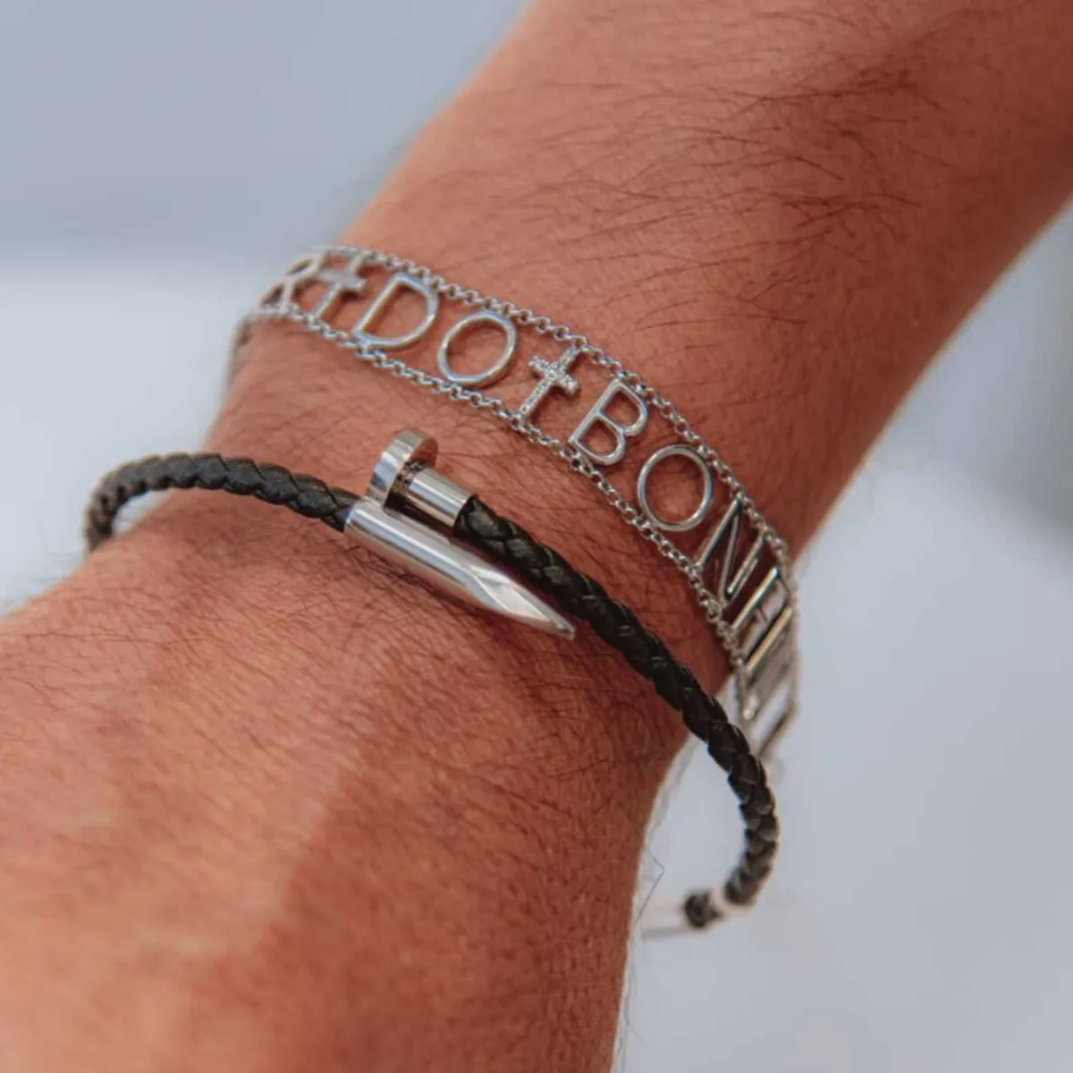 Pulseira Imagem Cruz Escrita Senhor do Bonfim