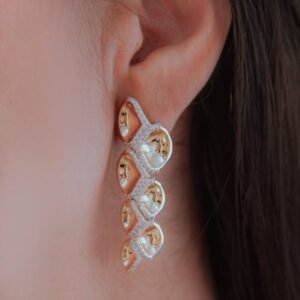 Brinco Longo Oval 2 Coluna Trabalhado Inter