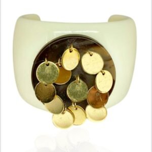 Bracelete com Moedas White/Marron