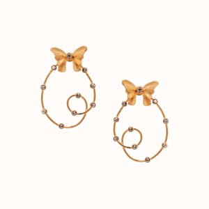 Brinco Borboleta com Zirconia