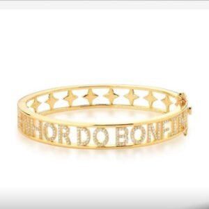 Bracelete Senhor do Bonfim Zircônia Dourada